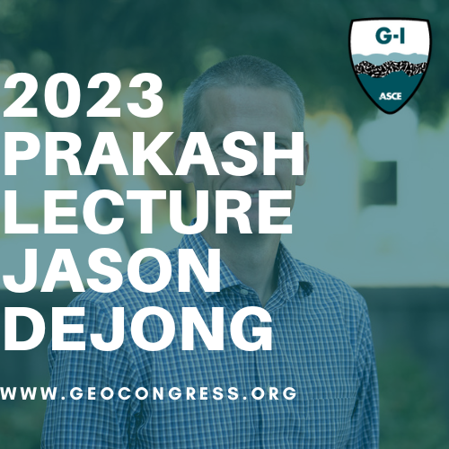GeoInstitute's tweet photo. BREAKING NEWS: We are excited to announce that the inaugural @ASCETweets Shamsher Prakash Lecturer is Jason DeJong of @ucdaviscee! Jason will deliver the lecture at #GeoCongress2023 in Los Angeles. For more info on the Prakash Lecture, visit https://t.co/c3LKlg1iM1 https://t.co/69cGOJXCos