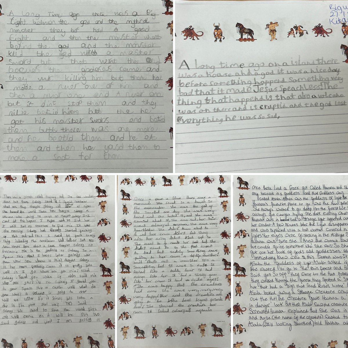 RichmondPri's tweet photo. Year 4 have designed their own Greek Gods to then write about in their first #bigwrite Well done all for your #amazingwriting @S_E_C_A_T #imagination https://t.co/s12RAtdw9d