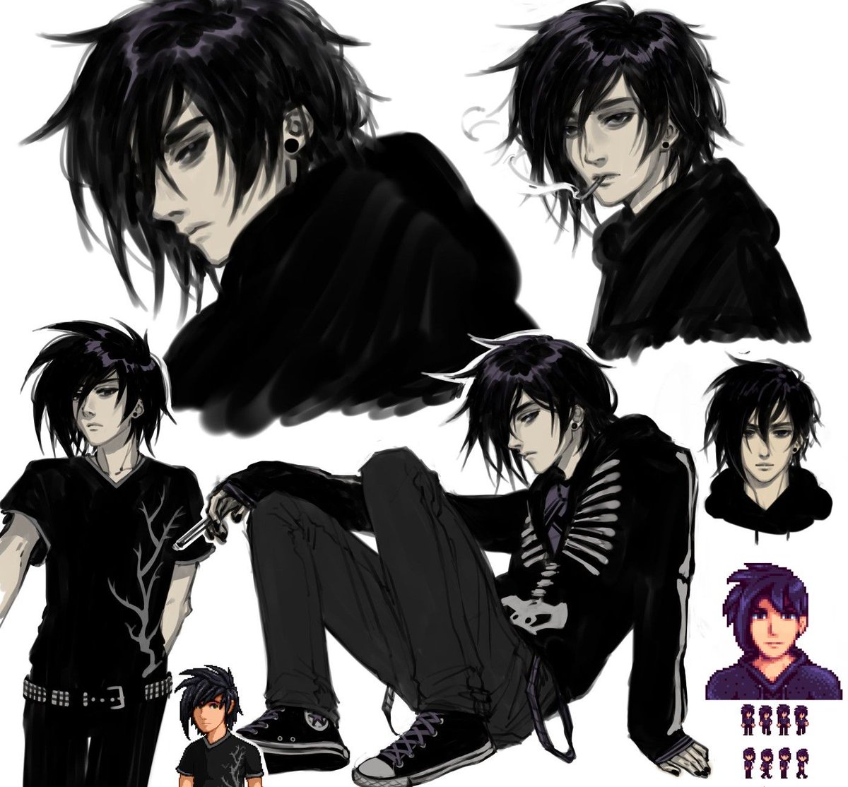 AnnisaNovita711's tweet photo. sebastian is the most stylish cool guy, handsome, mysterious and neutral 😎😐🧛‍♂️🤟💜🖤🚬
#Sebastian
#StardewValley https://t.co/MdCqt4wJmL