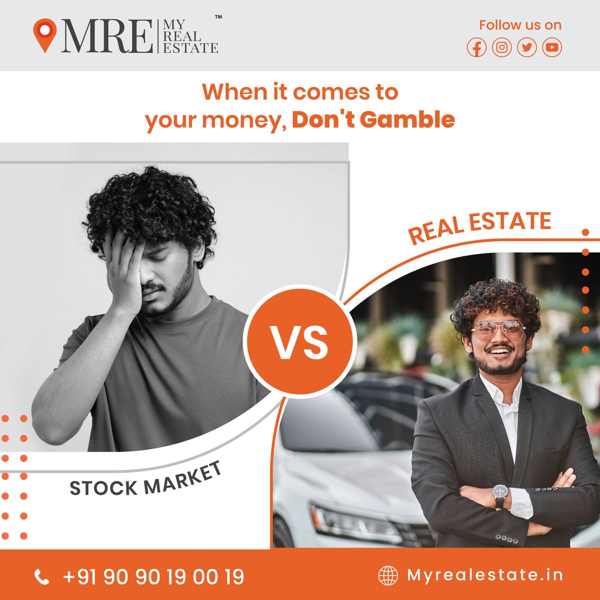 #InvestmentTip: Long-term investments are always safer than short-term ones. When it comes to your #money, don't gamble. #MRE #Myrealestate #realestateisbest #realasset