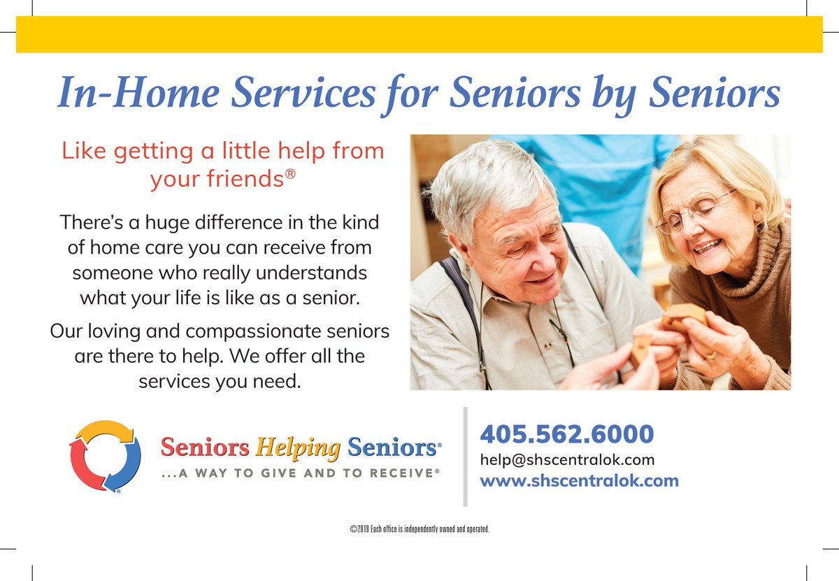 OKCares2's tweet photo. Are you an active, caring senior (age 55+) looking for part-time or full-time work in the OKC? Do you want to elevate seniors' standard of in-home care? Do you want a career helping others while receiving competitive pay and flexible work shifts? We’ve got the job for you! https://t.co/5CbVBIZrDd