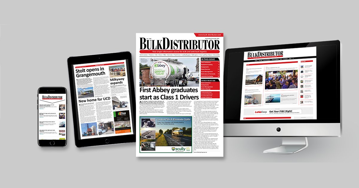 BulkDistributor's tweet image. The March/April issue will be at @transport_messe from the @ITCOtank Village, @interpack2023 the @GulfPetChem Supply Chain Conference and the PBLA Global Alliance Meeting.

Contact anne@bulk-distributor.com asap to discuss advertising.
 #tankcontainers #flexitanks #IBC #FIBC