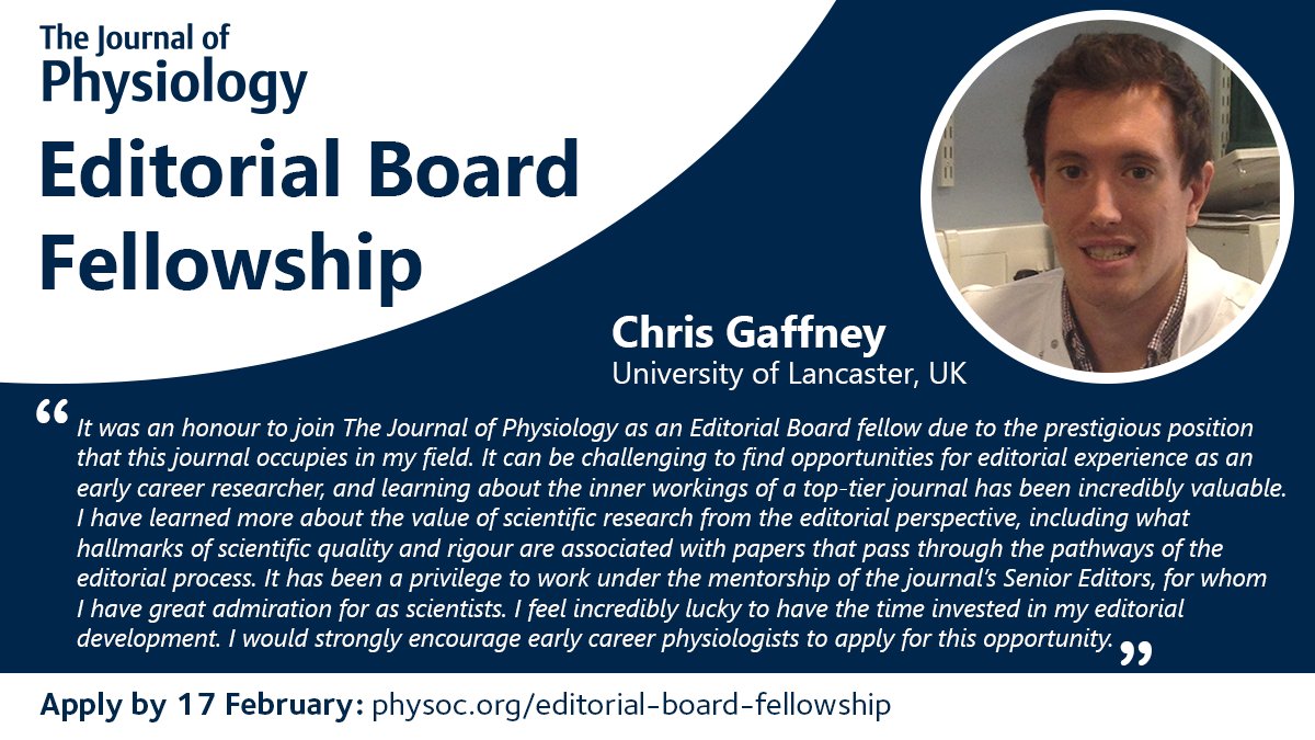 Have you applied for our 2023 Editorial Board Fellowships yet? Check out this testimonial from Chris Gaffney (@cgaffneyphd) and apply now! Applications close on the 17th of February 2023!
👉buff.ly/2s5K83y