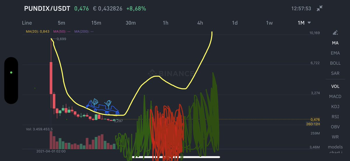 ThisDutch's tweet photo. The rollercoaster pattern will play out nicely on the 1M chart

#PUNDIX https://t.co/9pIBG67ykq