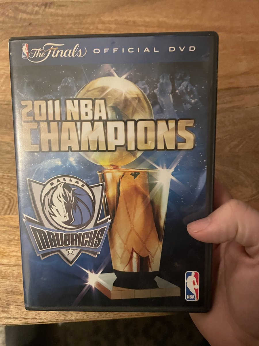 Our internet is out and the kids are home again today due to the storm. We do still have power. My asked if I still have any DVDs. 

“I only have one”