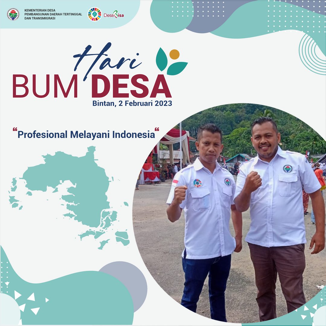 Triadipuramulia's tweet photo. Selamat #HariBUMDesa .
Semoga dgn kehadiran BUMDesa membawa kesejahteraan bagi semua warga desa.
@jokowi 
@halimiskandarnu
@Kemendespdtt
@malik_haramain
@imansyukri
@taufikmadjid71
@yusradaridesa 
@azzameldzikrie 
@tppkemendes https://t.co/9vH6WPnLUr