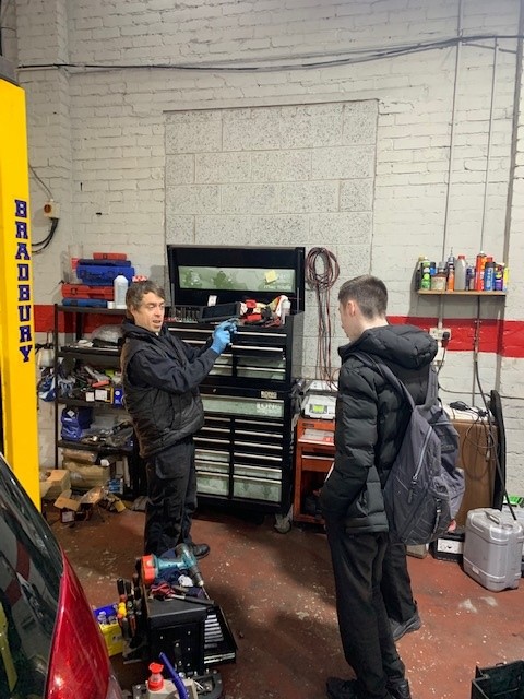 Todays work taster for 2 budding mechanics from @CaldervaleLCSC and @StAndrewsHS was at Cairney's Auto Solutions in Airdrie! A massive thank you to Stephen and Amanda for this fantastic experience! #steppingup #employability #worldofwork @ENABLEScotland