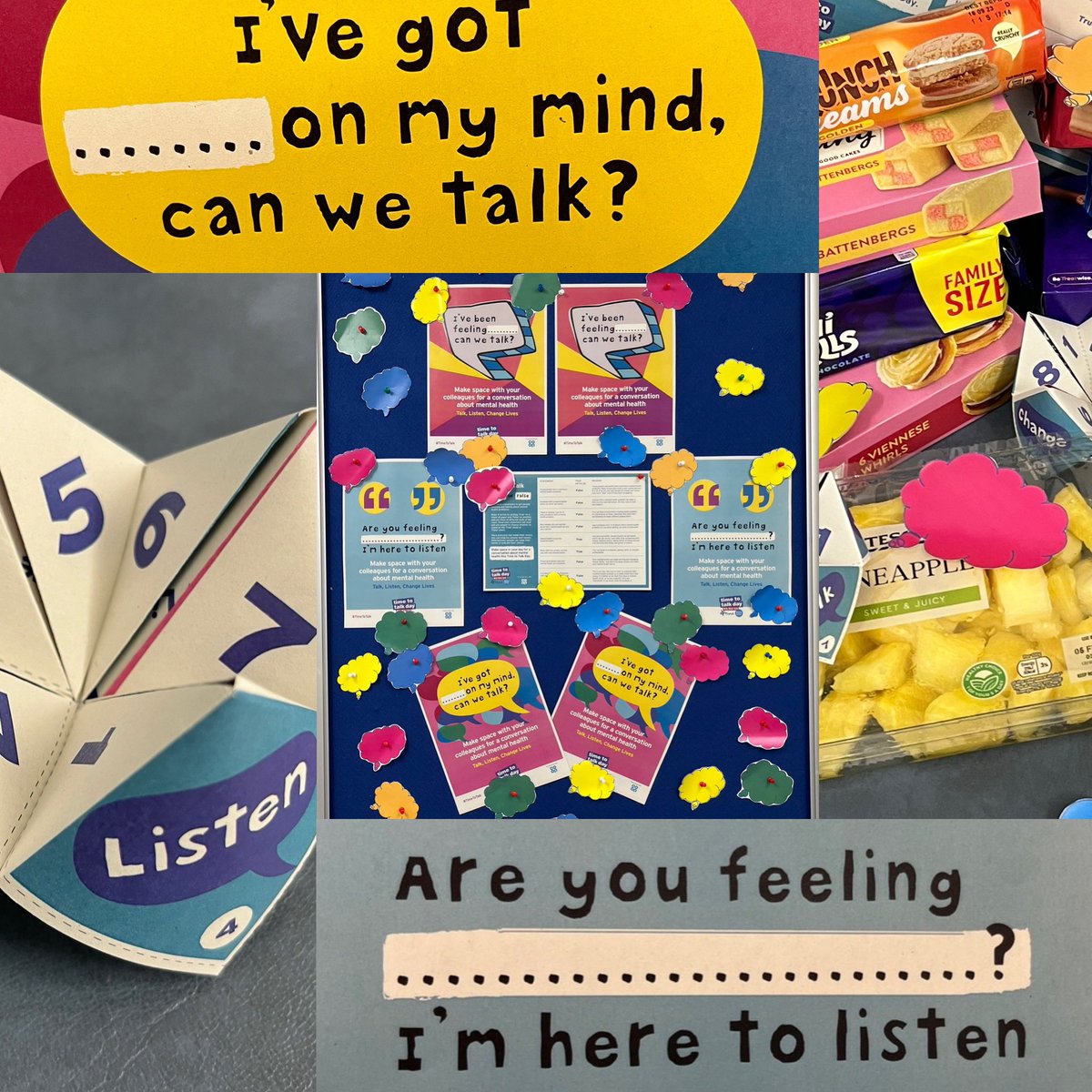 Time to talk.... promoting talking about our mental health here at Trafford General Hospital Pharmacy Dept. <a href="/WhiteheadStuSam/">Stuart Whitehead</a> @OrmesherJenny <a href="/Amandablackmor7/">Amanda blackmore</a> <a href="/EhwMft/">MFT Employee Health and Wellbeing Service</a> <a href="/TasminGoff/">Tasmin 💊</a> <a href="/MFT_CSS/">MFT_CSS</a> <a href="/MFT_Pharmacy/">MFT_Pharmacy</a> #TimeToTalkDay #MentalHealthAwareness #MentalHealthMatters