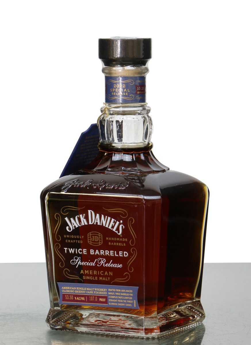 JustWhisky's tweet photo. A unique bottle from @JackDaniels_US is the very first single malt they have bottled in their long history!

Distilled using 100% malted barley, Oloroso Sherry Cask seasoned, then bottled at natural strength of 53.2%. Available in the February Auction! 🥃 Yum! https://t.co/Vme28xfMf4
