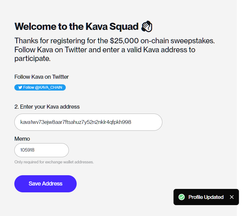 Roy18Derek's tweet photo. @KAVA_CHAIN @coinbase kava1wv73ejw8aar7ftsahuz7y52n2nklr4qfpkh998
105918 https://t.co/Ih2flYJrww