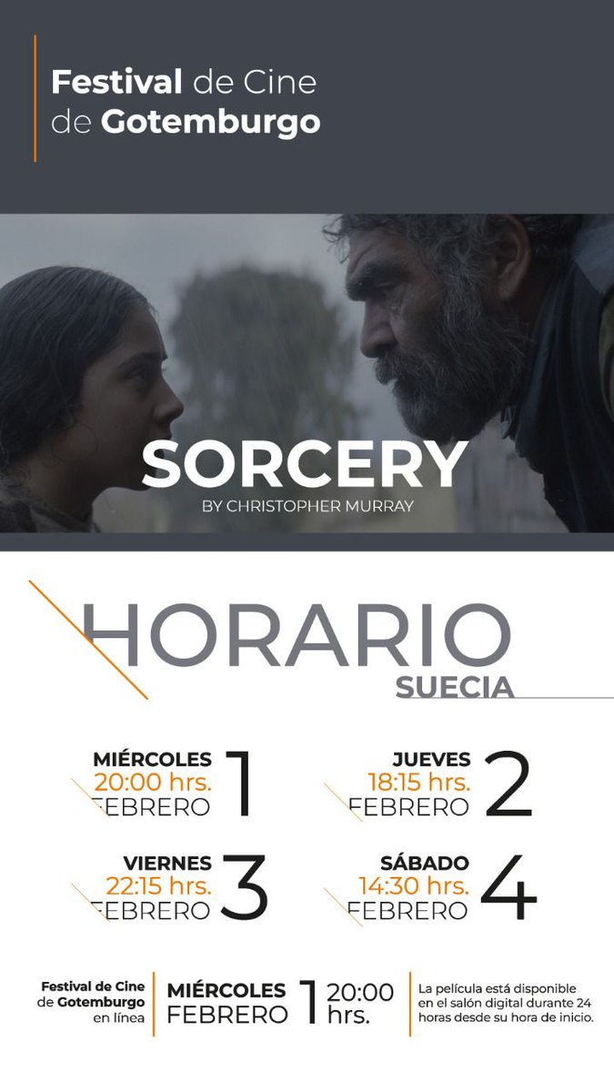 Fabula_prod's tweet photo. ¡#Sorcery, dirigida por #ChristopherMurray, está en el Festival de Cine de Gotemburgo 2023!
Mira aquí las funciones del evento que se realiza en #Suecia.
https://t.co/1QsSgCetBa
@gbgfilmfestival @joven_murray https://t.co/4f8SLSbK7R