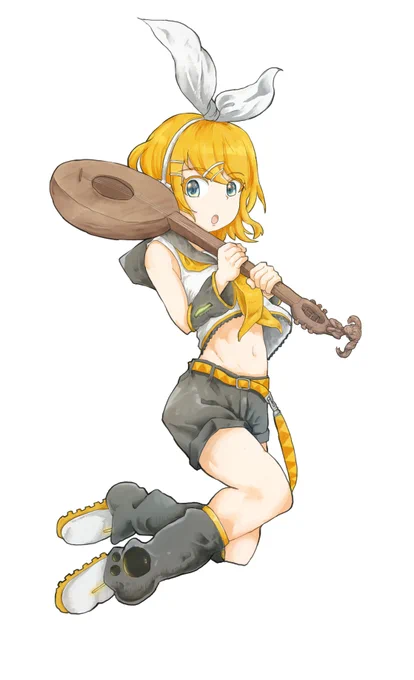 リンちゃん。結構いい感じに描けたと思う 