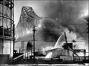ChesterCityFire's tweet photo. 1.) 45 years ago today, more than 200 firefighters, police and paramedics answered the call when a fire erupted under the Commodore Barry Bridge on today’s date in 1978. One of the worst illegal chemical dump fires in our nation’s history resulted in over 50 members of https://t.co/HJAQJ3VSip