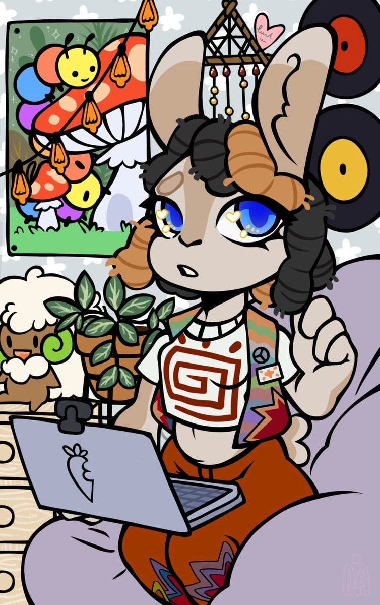 rustik_pups's tweet photo. my character, baby bunny hippie💕🐰 https://t.co/bkQXwz5l2i