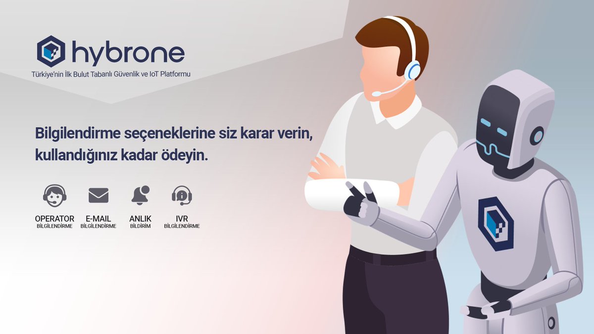 BigesEng's tweet photo. "Alarm durumlarında beni operatörler arasın, teknik durumlarda IVR ile bilgi verilsin." Hangi durumda nasıl bilgilendirilmek istediğinizi siz belirleyin, dilediğiniz cihazlarınıza tanımlayın. Hybrone’un esnek abonelik sistemi ile yalnızca kullandığınız kadar ödeyin. https://t.co/vJjUdwWFyA