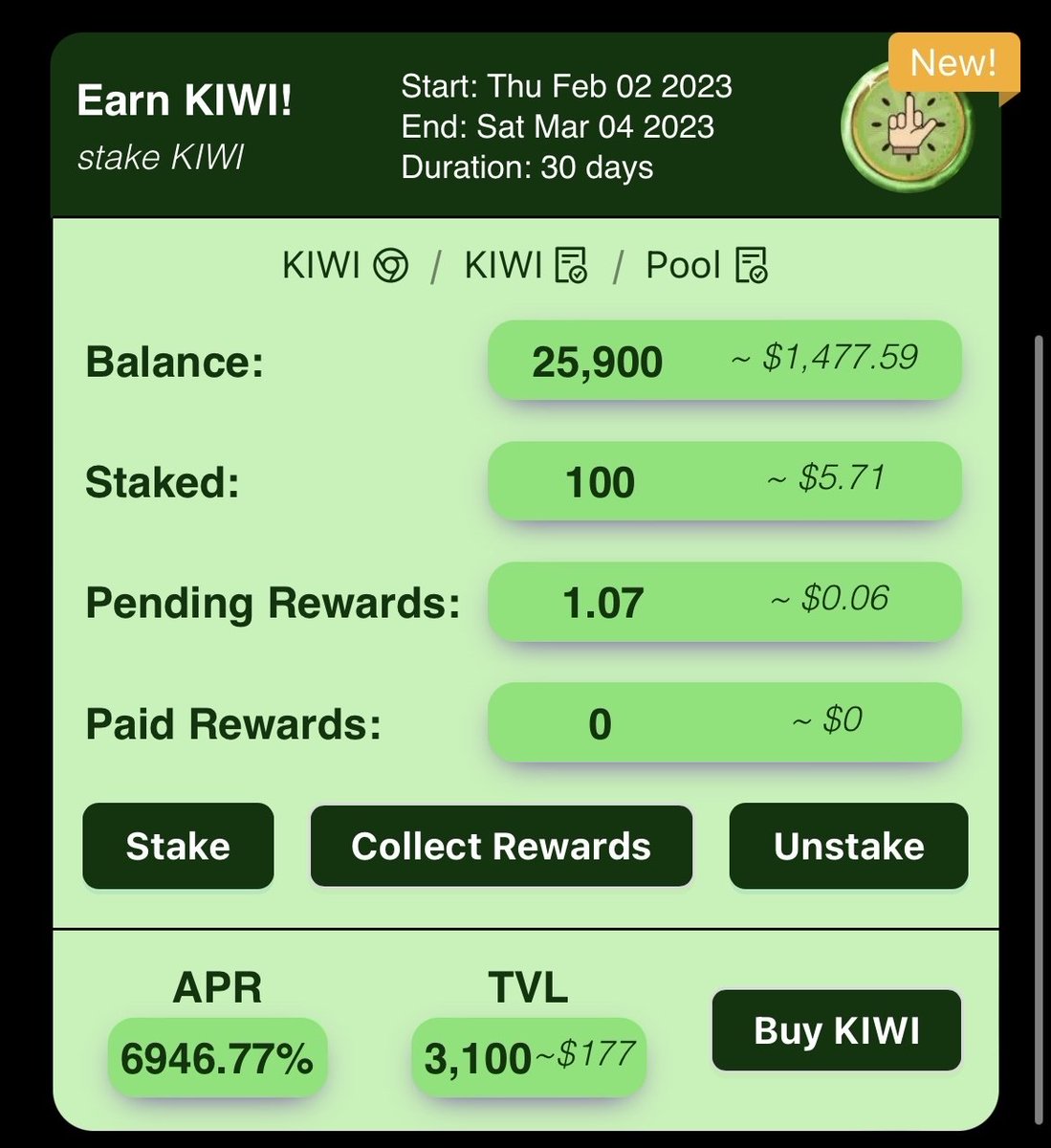 _KiwiToken_'s tweet photo. READY FOR SOME VERY, VERY JUICY NEWS?!

STAKING IS LIVE! 🤯🤩😍

Now you can get even more $KIWI for your $KIWI 💥🚀🥝

AMAZING! 🥳
 https://t.co/uHiQY1wPhe (mobile friendly ofc)

3 options (14 days, 30 days, and 60 days)
STAKE IT TIL YOU MAKE IT!
Be Legendary 🤜🏻🥝🤛🏻 https://t.co/mNA9aUWXkF
