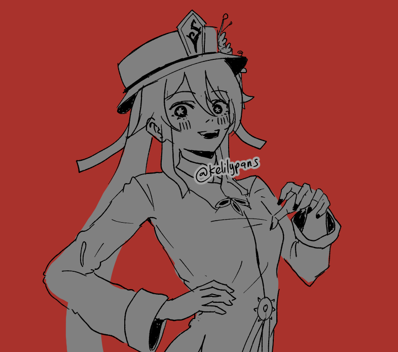 hutao doodle so i can stay sane
