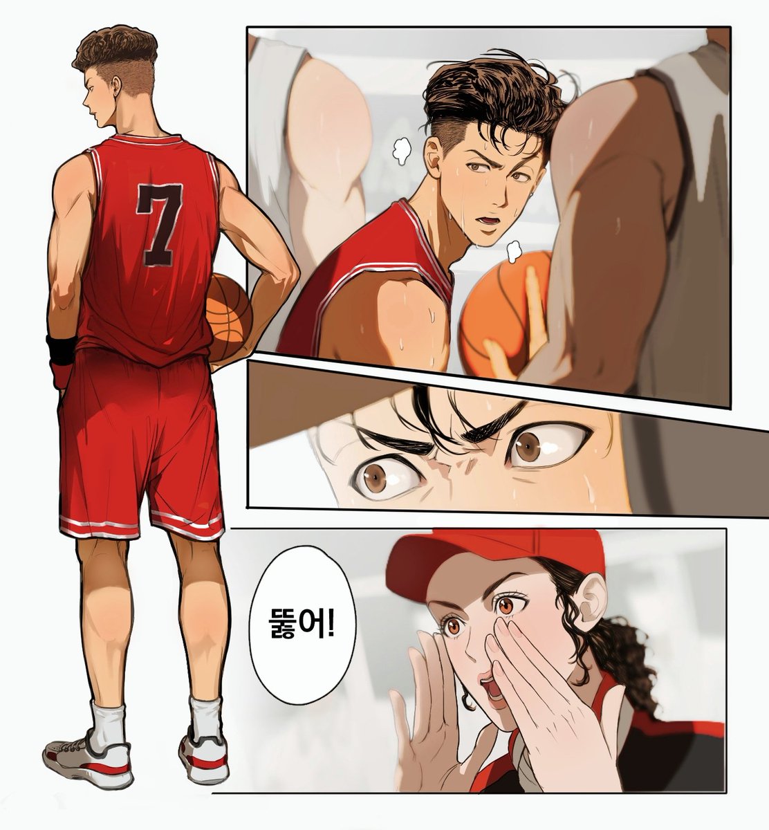 #SLAMDUNK 

슬램덩크 보고 왔어요ㅎㅎ
가장 좋아하는 뚫어!! 장면..🥺
태섭이랑 한나가 너무 좋아요ㅜㅜ.. 