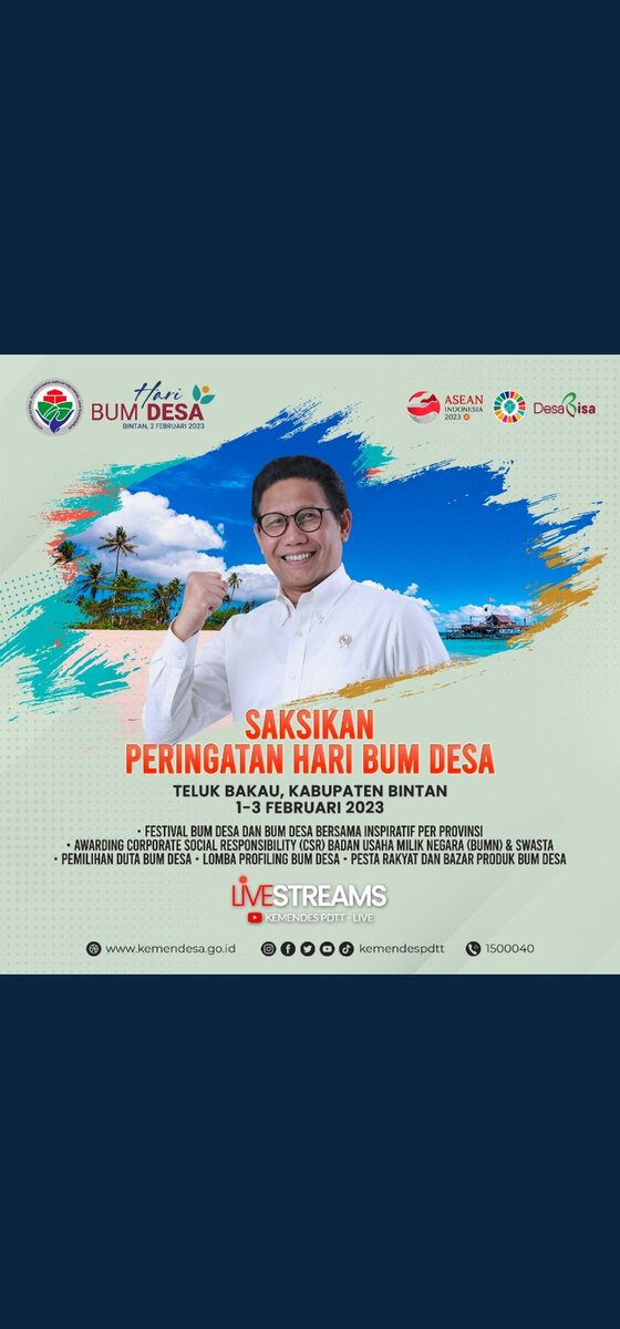 Ekaminiriani (@ekaminiriani1) on Twitter photo #HariBUMDesa
<a href="/jokowi/">Joko Widodo</a>
<a href="/halimiskandarnu/">ABDUL HALIM ISKANDAR</a>
@kemendespdtt
<a href="/malik_haramain/">malikharamain</a>
<a href="/imansyukri/">Iman Sukri</a>
<a href="/taufikmadjid71/">IG : taufik.madjid</a>
@yusradaridesa
<a href="/SukoyoKasekpro/">Sukoyo</a>
<a href="/azzameldzikrie/">#SantriIndonesia</a> #HariBUMDesa
<a href="/jokowi/">Joko Widodo</a>
<a href="/halimiskandarnu/">ABDUL HALIM ISKANDAR</a>
@kemendespdtt
<a href="/malik_haramain/">malikharamain</a>
<a href="/imansyukri/">Iman Sukri</a>
<a href="/taufikmadjid71/">IG : taufik.madjid</a>
@yusradaridesa
<a href="/SukoyoKasekpro/">Sukoyo</a>
<a href="/azzameldzikrie/">#SantriIndonesia</a>