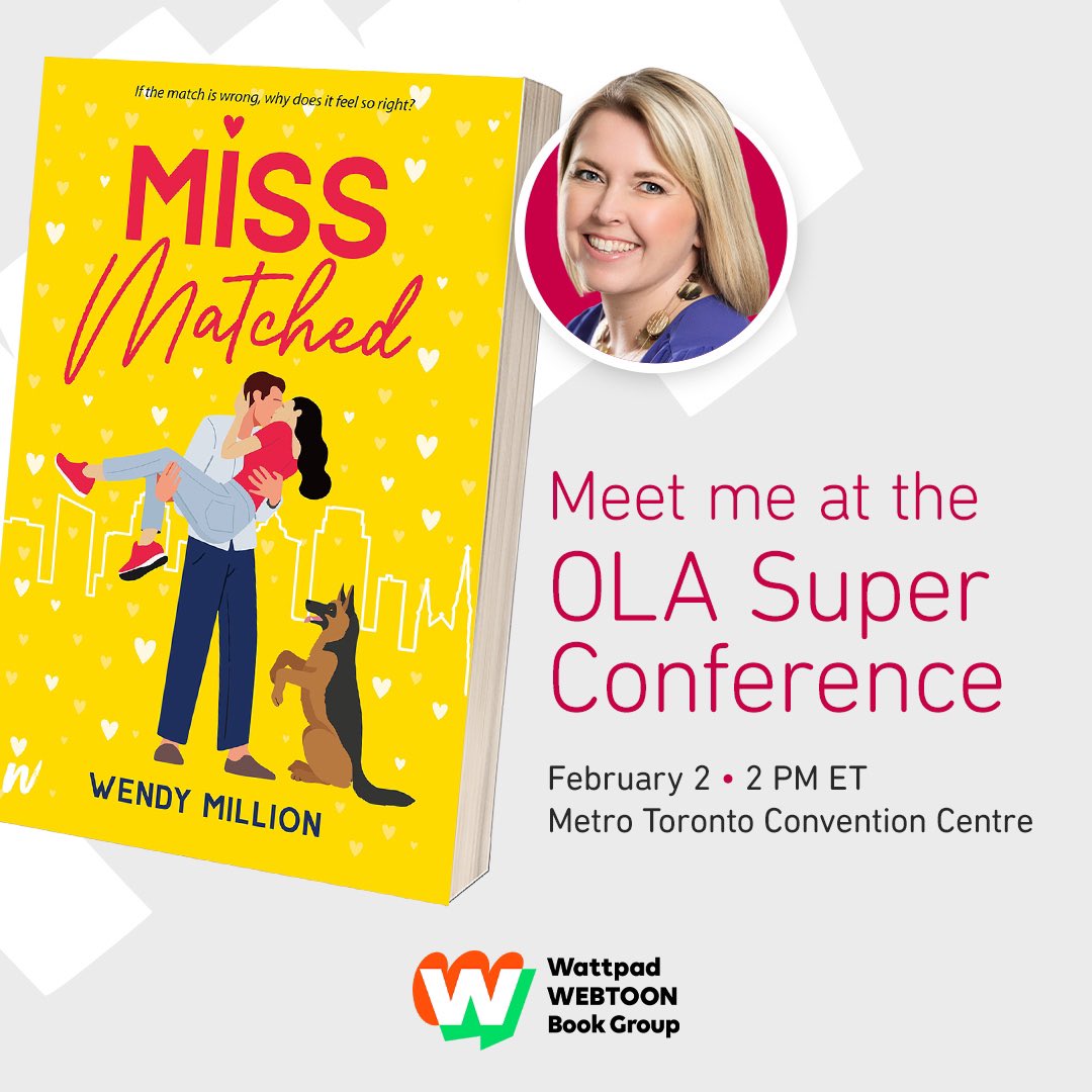 Meet me at <a href="/ONLibraryAssoc/">OLA</a> #OLASC where I'll be signing free copies of Miss Matched today at 2 pm in booth 723!