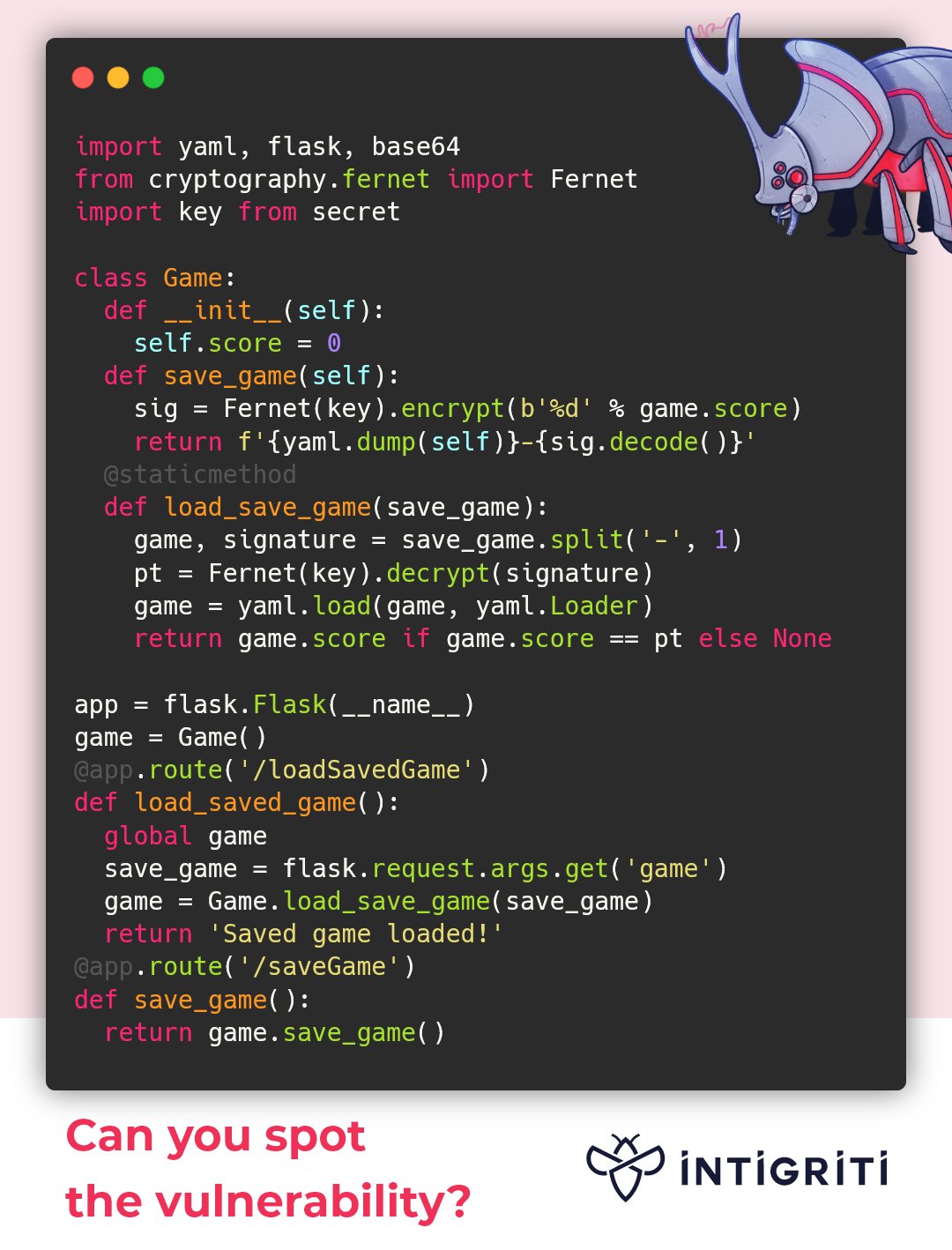 Intigriti on twitter can you spot the vulnerability show us how