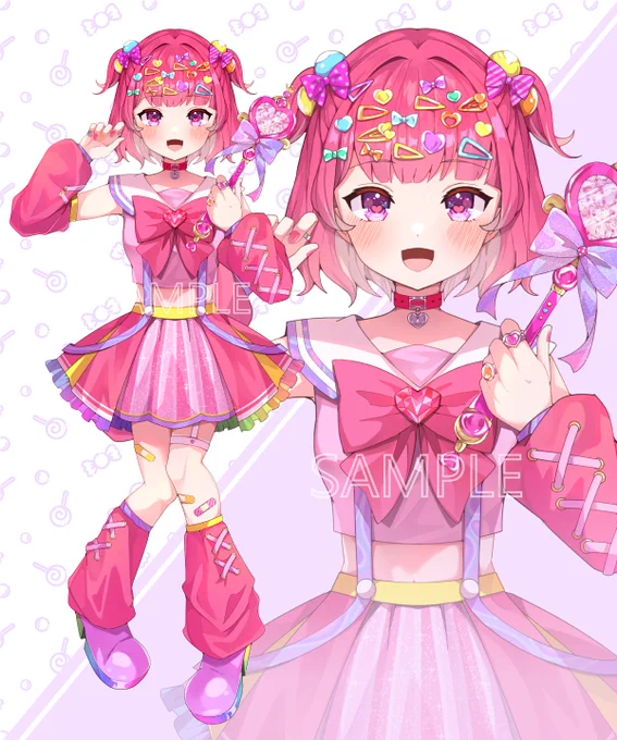 【 報告 】改めて!Tokiプロダクション所属緋桜みれあ様(  )の立ち絵を担当させて頂きましたポップでかわいい雰囲気に仕上げました～ 