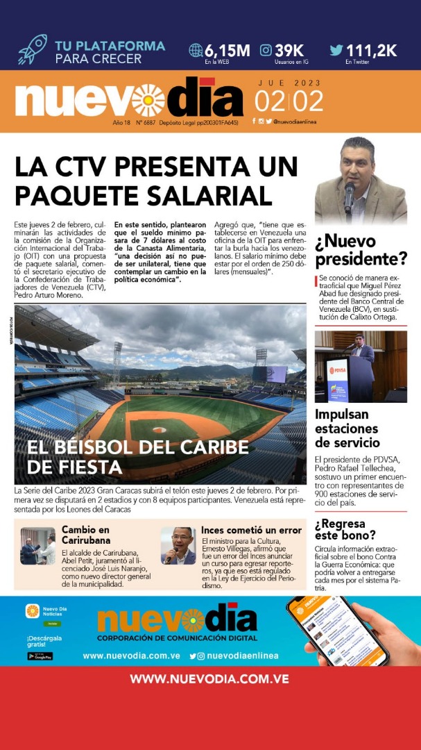 Buenos días, esta es la primera de hoy #2febrero del diario #NuevoDia del estado #Falcon