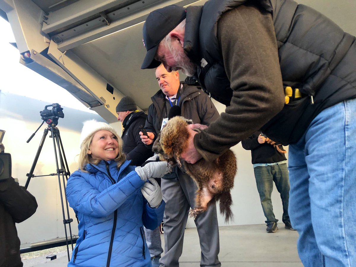 Our <a href="/DCampbellN12/">Danielle Campbell</a> getting the #GroundhogDay scoop from Holtsville Hal for <a href="/News12LI/">News12LI</a>