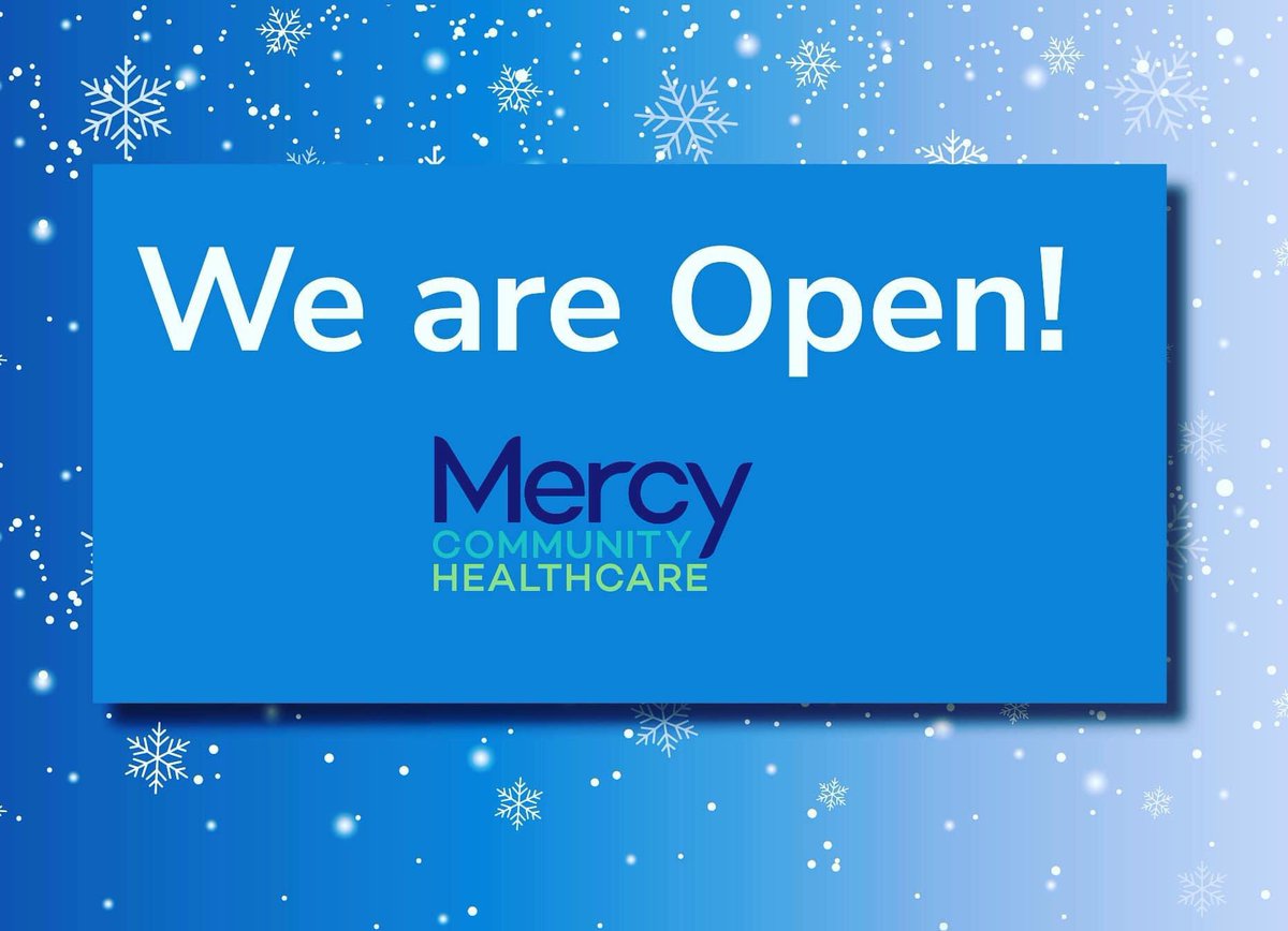 We are open our normal business hours - February 2! Please be careful. ❄️ For a complete list of hours: mercytn.org/locations/
