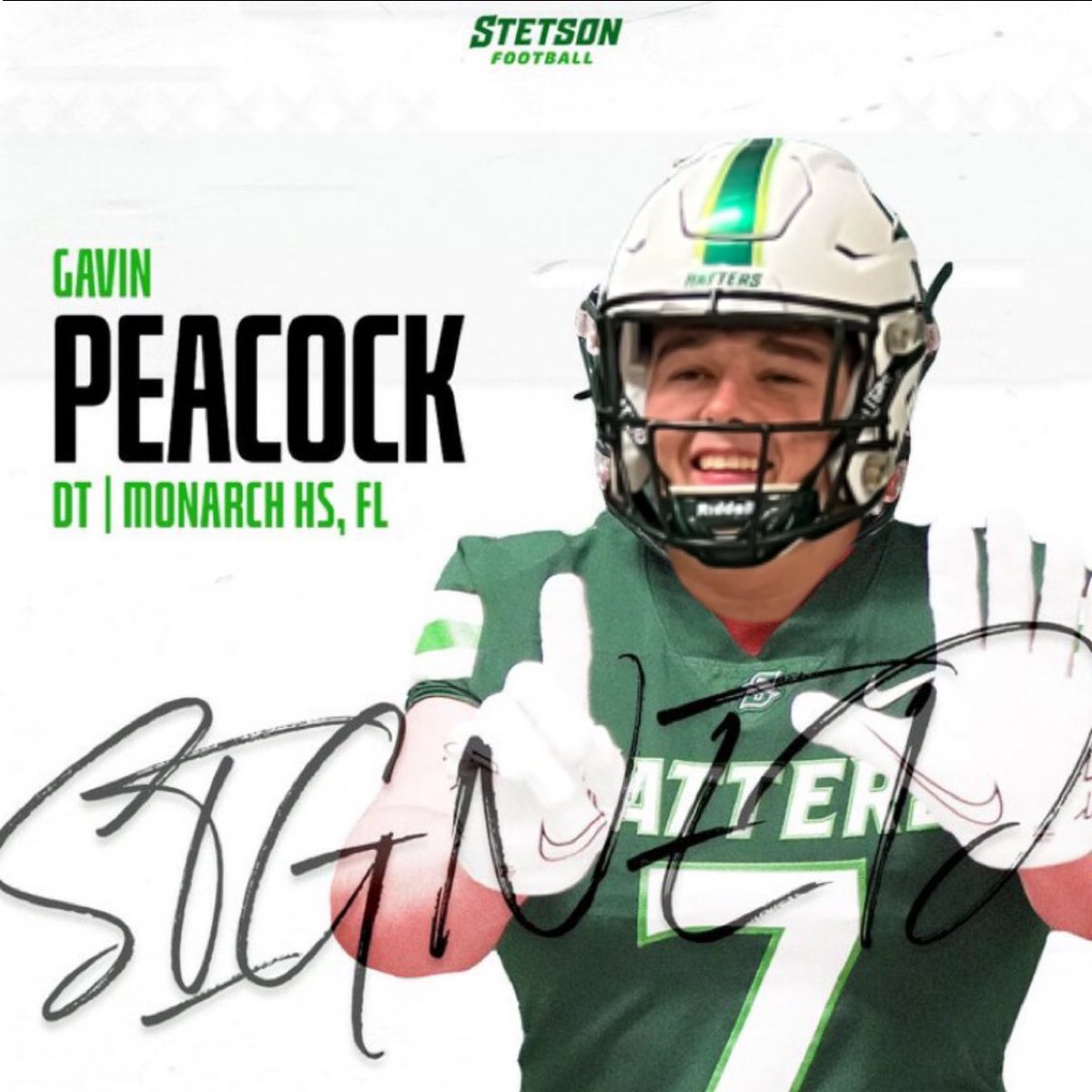 1000% COMMITTED💚🤍 #GoHatters <a href="/TheCribSouthFLA/">Frank Tucker</a> <a href="/EraPrep/">New Era Prep</a> <a href="/CoachJJPerk/">Jeremy Perkovich</a> <a href="/jj5151/">Jonathan Johnson</a> <a href="/coachbkyoung/">Brian Young</a> <a href="/StetsonFootball/">Stetson Football</a> <a href="/Coach_Mont70/">Roberto Montanez Jr</a> <a href="/CoachMHutch/">Coach Hutch</a> <a href="/MHS_Knights_FB/">Monarch Knights Football</a> <a href="/Coach_Davis3/">Coach Davis</a> <a href="/Coach_RThomas/">Coach Rufus Thomas</a> <a href="/LeonardWeaver/">TheRealCoachWeaver</a>