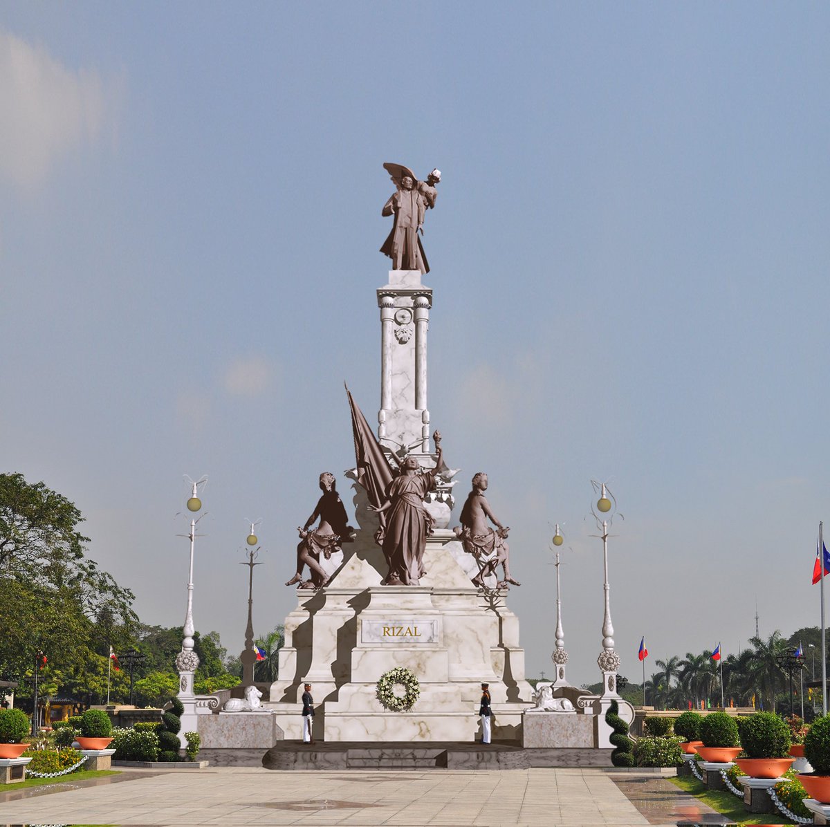 niquecco's tweet photo. The "Could have been" Rizal Monument 

Did you know that the present Rizal Monument at Luneta was the 2nd  Place during the competition for the project. What happened to the 1st Place which would supposedly be the monument at Luneta? 

Today, we reimagine the ..

 1/n https://t.co/AWfPf95E5G