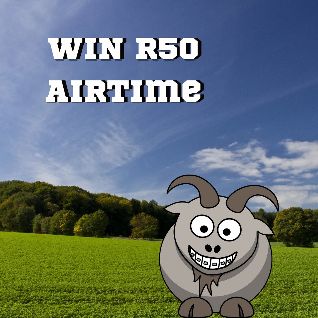 GiveawayGoat's tweet photo. GIVEAWAY!

WIN R50 airtime with the @GiveawayGoat!

Entry details:
- FOLLOW the @GiveawayGoat
- RETWEET this tweet
- TAG a mate and tell them to enter

Winner chosen tomorrow

Let's go!!!

#win #airtime #data #competition #giveaway #winning #thursdaymorning https://t.co/TCUqKNVQkv