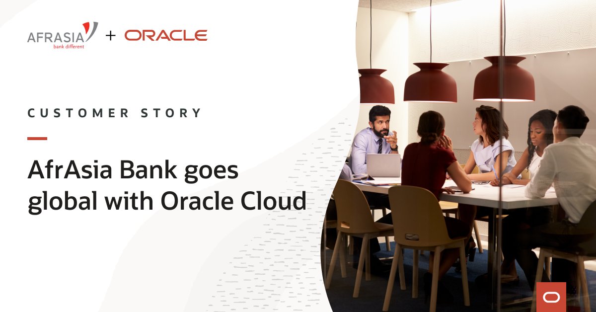 .@OracleCloudERP empowers @AfrAsiaBank `s #finance team with a single source of truth for in-person financial services across 160+ countries. Learn how:
social.ora.cl/601135aDv