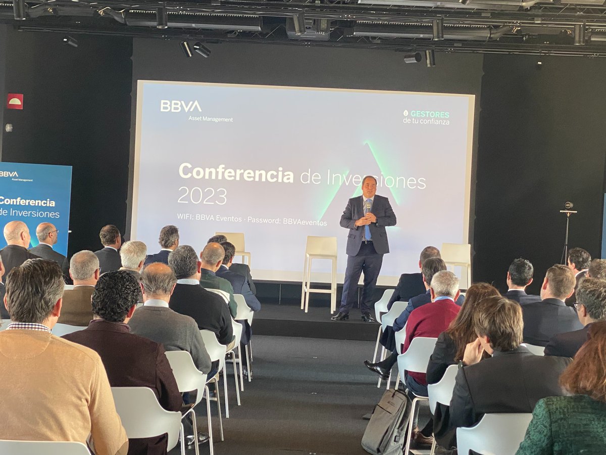 bbvaam_es's tweet photo. 📆 Hoy hemos celebrado de manera presencial la #ConferenciaDeInversiones en #CiudadBBVA, donde nuestros expertos han dado su visión de #mercados para 2023, carteras de #inversión institucionales y avances en materia de #sostenibilidad 🌱🌎 https://t.co/C4bFm2EKxA