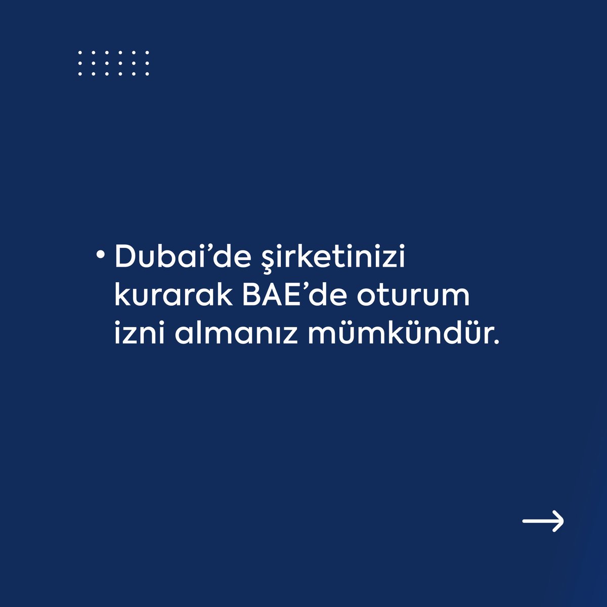 🇦🇪 Şirketinizi Dubai’de kurduğunuzda bu ülkenin sunduğu güçlü ticari olanaklara ve çeşitli vergi avantajlarına sahip olursunuz. Aynı zamanda şirketinizi Dubai’de kurduğunuzda BAE’de oturum izni almanız da mümkündür.

#companyglobal #şirketkuruluşu #dubai