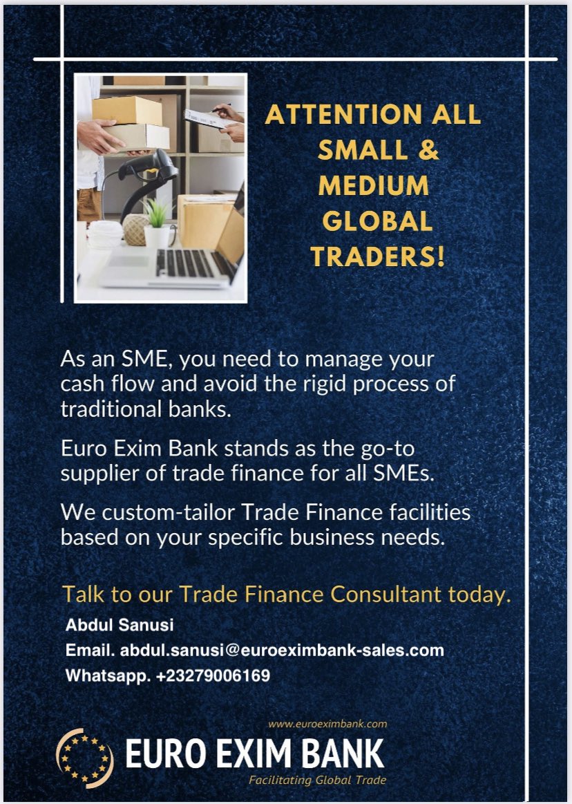 Are you looking for flexible and reliable financial solutions to support your business growth? Look no further, Euro Exim Bank is here to help.
With our comprehensive range of financial products and services, we provide tailored solutions. #SMEs #FinanceSolution #Euroeximbank