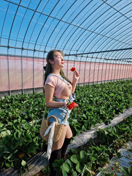 いちごか私、どっちたべる？🍓 Strawberry or me👅❤️&zwj;🔥 https://t.co/I0TUfLAtfb