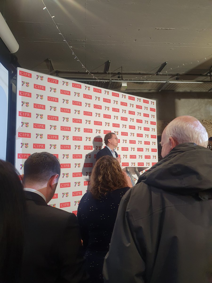 At the #CIPR75 event today - time to reflect on a changing profession and the future of influence.