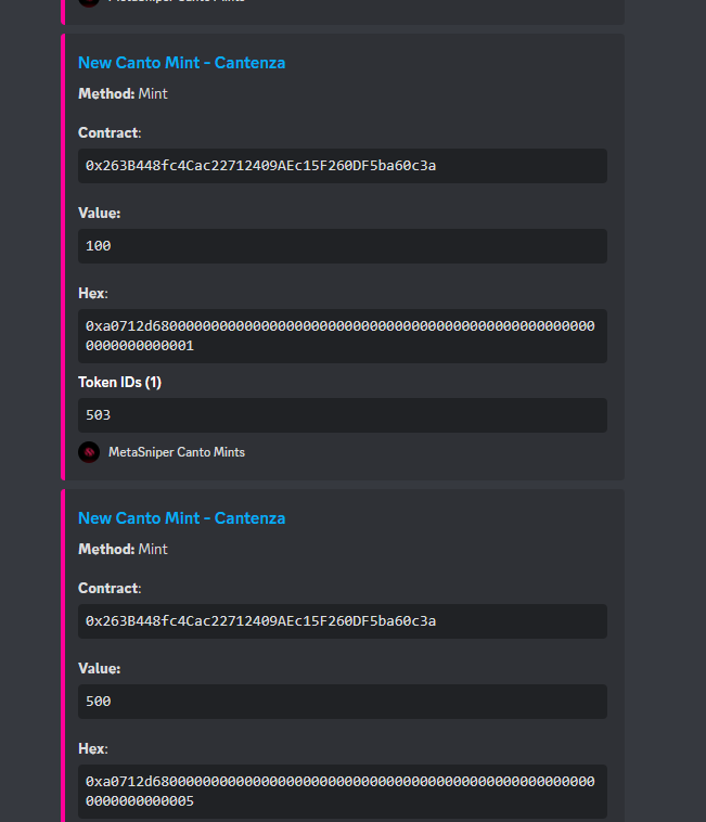 Metasniper_app's tweet image. Never miss a $Canto mint with our new Canto mints monitor and Verified Contract monitor!