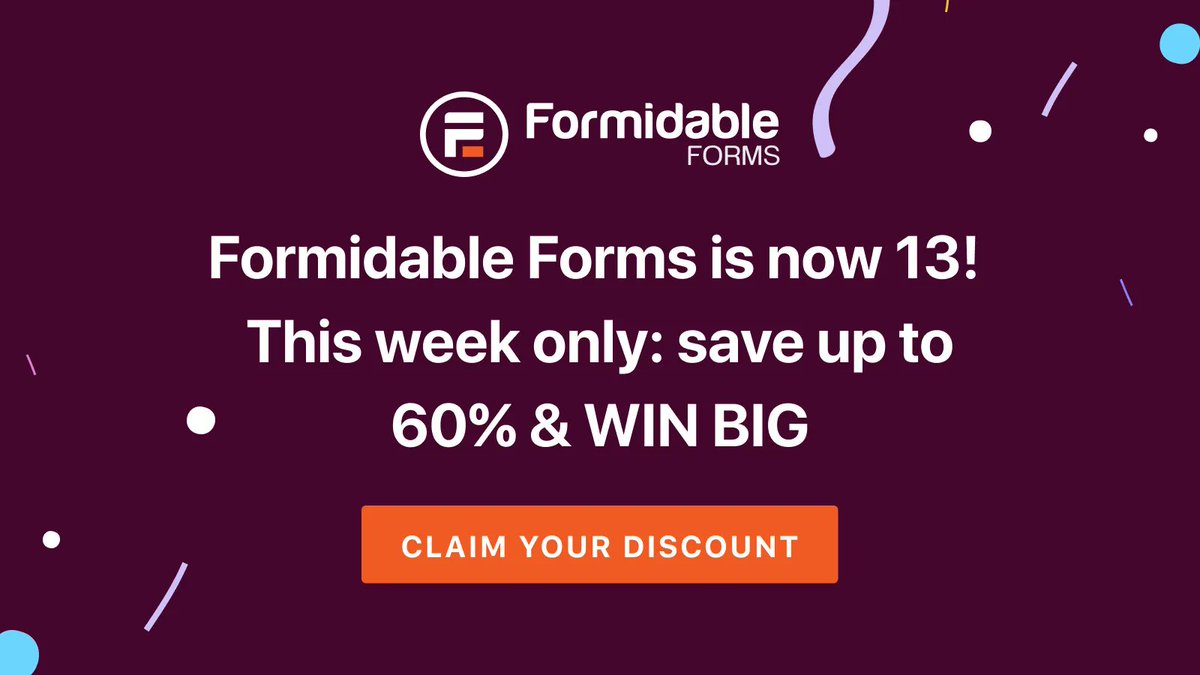 FormidableForms's tweet image. There’s never been a better time to get #FormidableForms!

With new features:
• Landing Pages
• Conversational Forms
•.Forms to PDF
• Trivia Quizzes
• Outcome Quizzes
• Google Sheets
• Link by Stripe
• AND MORE!

Get UP TO 60% OFF!

Get it here:
buff.ly/3Hd7Kcv