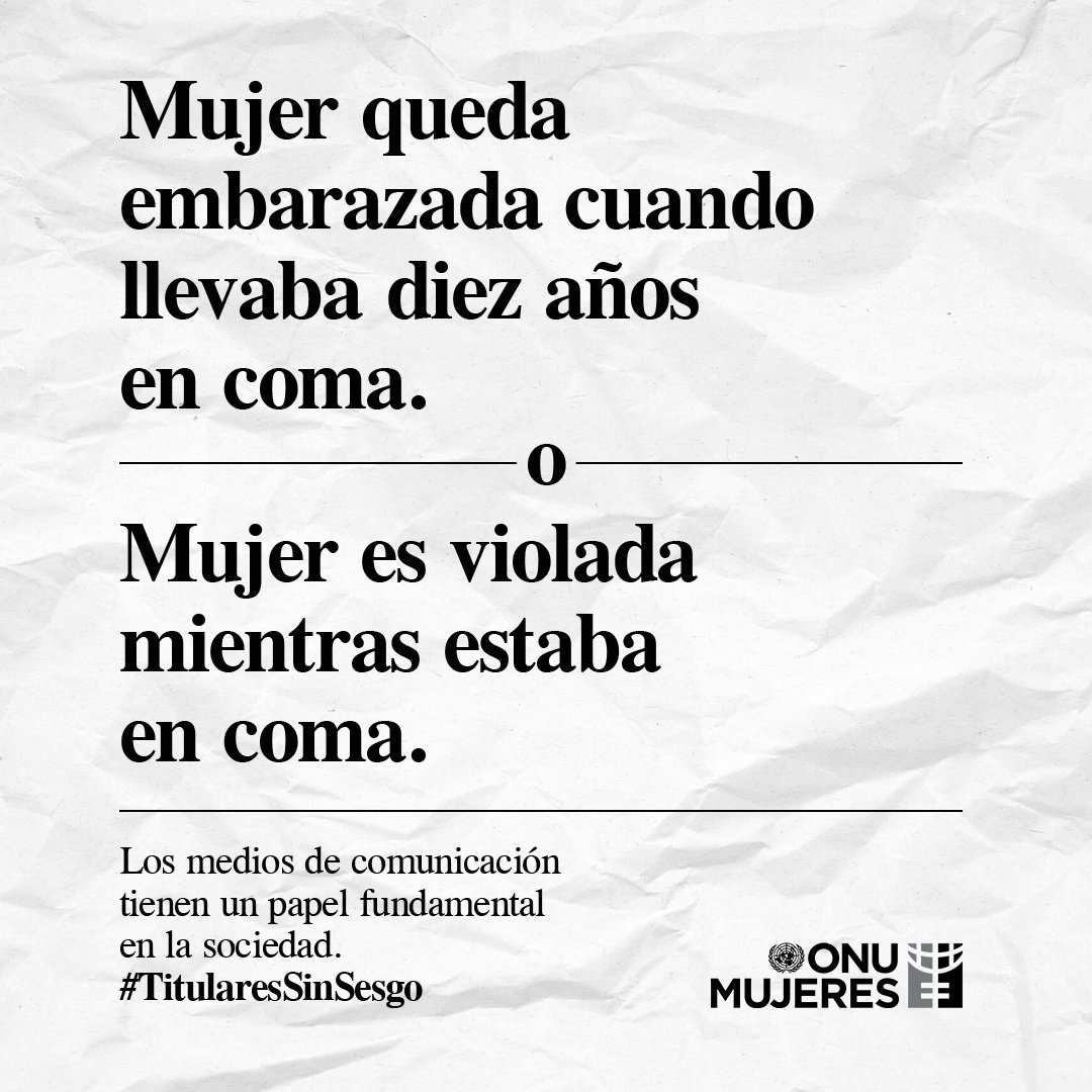 ONUMujeres's tweet image. 🗞️ La prensa tiene un papel fundamental que desempeñar en el discurso público. Debemos exigir a los medios una cobertura justa e igualitaria, para cuestionar y superar los estereotipos y prejuicios de género. #TitularesSinSesgo