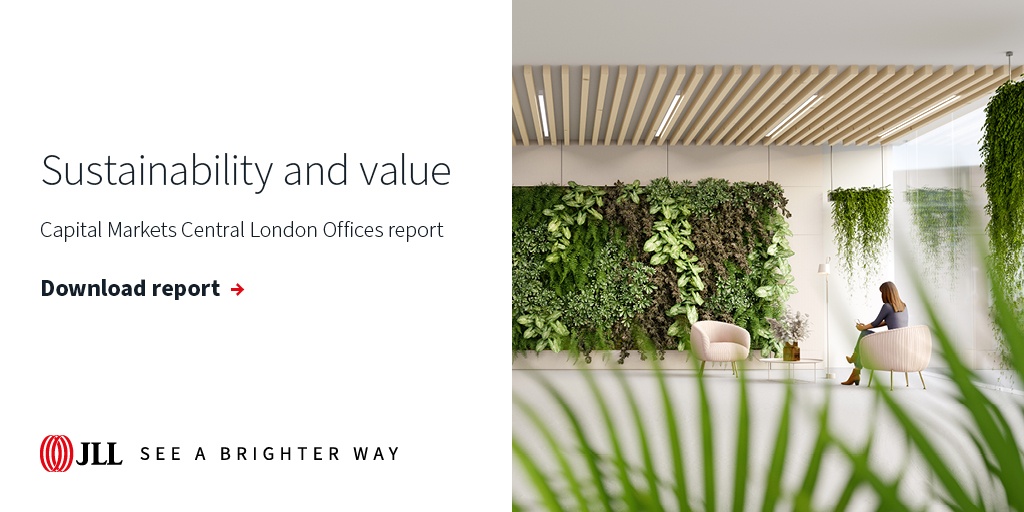 JLL’s latest report shows that the increase in rents in the Central London office market associated with BREEAM was 11.6%, and increase in rents associated with EPC was 4.2%. Read the report here: co.jll/2kWx50MHJlN #sustainability #JLL