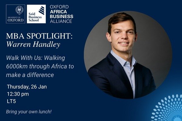 OxfordABA's tweet image. #tb to @WarrenHandley's #MBASpotlight talk on his 6000km walk in aid of Early Childhood Development over 6 months &amp;amp; 6 countries including climbing Mt. Kilimanjaro. 

The journey captured on @WalkWithUs2017 is one of grit, dedication &amp;amp; valuable insights.