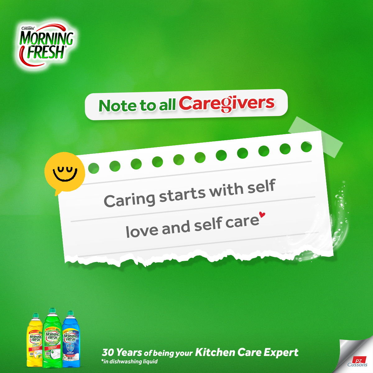 Self-love is not just a fad, but a centrepiece that keeps you whole for you and yours. Remember to love up on yourself in this season of love.
#KitchenCareExpert #CaringFortheCaregiver #MorningFresh