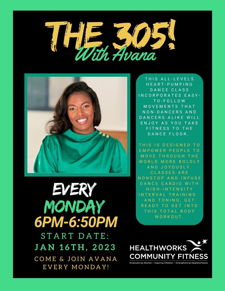 Join us for our new dance class with Avana every Monday! #the305 #dance  #newclass #mondaymotivation #fitness #getmoving #community