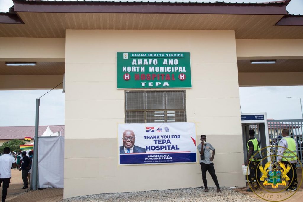 INFRASTRUCTURE PROJECTS UNDER HEALTH

Completion and Equipping of a Regional Hospitals in Kumasi and 4 No. District Hospitals with Staff Housing at Twifo-Praso, Tepa and Nsawkaw by November 2020

#NPPAchievements
#PauseAndSaySomething