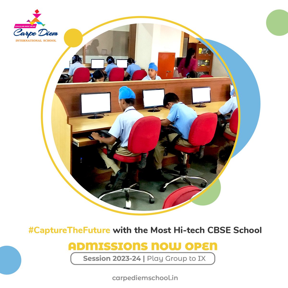 SchoolCarpeDiem's tweet image. Empowering tomorrow's leaders with cutting-edge education at the most technologically advanced CBSE school.

Admissions Now Open
Session 2023-24
Play Group to IX

#StriveToEnhance #CaptureTheFuture #CarpeDiemInternationalSchool #CBSESchoolInRajpura #Education #School #SchoolLife