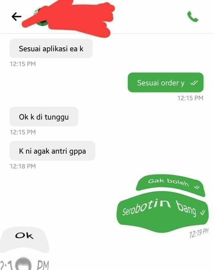 KUMPULAN CHAT” LUCU OJOL DAN CUSTOMER BIKIN NGAKAK PARAH

A Thread