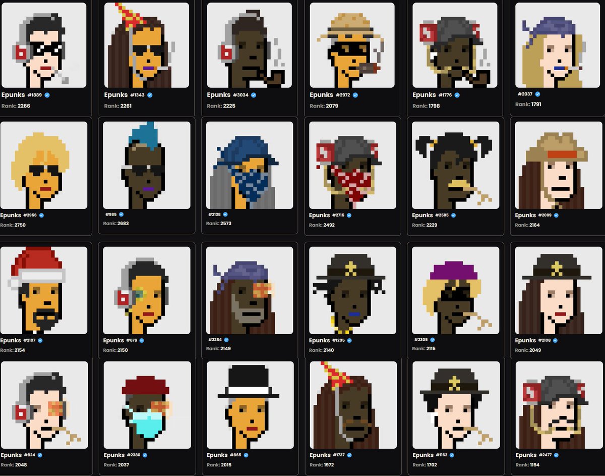 ElrondPunks's tweet photo. Announcing Epunks Greatest Sweep and Stake 8 Punks Giveaway of all times.🔥

Rules
1⃣ Period of Sweep and Stake - 2nd Feb to 28th Feb.
2⃣ Top 8 Sweepers will win a punk. 
3⃣ Ranked 1 to 4 Sweeper will get to choose a Smoker Punk of their choice from the community wallet. https://t.co/RiMFil9Df7
