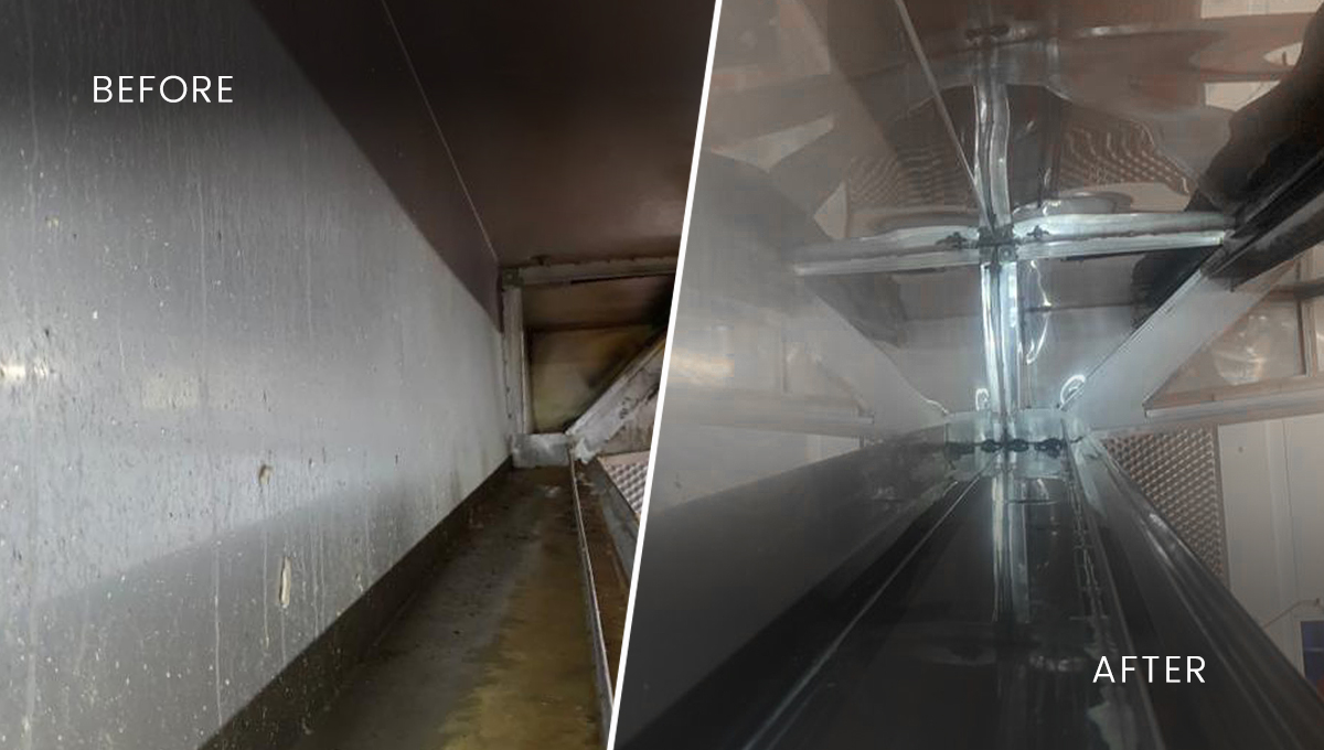 Check out these brilliant results from a recent canopy clean undertaken by the team.  

When it comes to getting your kitchen equipment back to its best, we’ll never cut any corners. 

Contact us for more information on our commercial kitchen cleaning services on 0800 22 44 33.